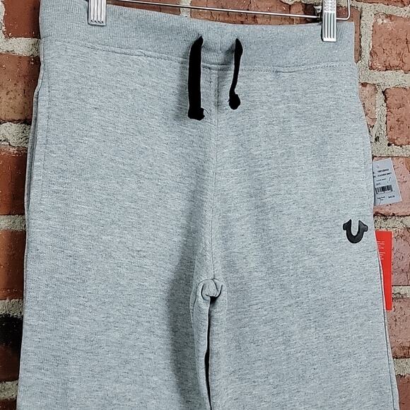True Religion Youth Heather Gray Fleece Sweat Shorts Large - Picture 3 of 14